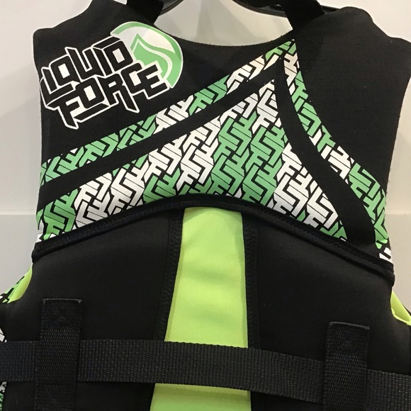 Force1 Black and Green Life Vest - Picture 4 of 5